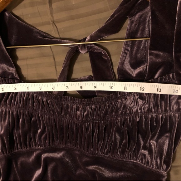 Free people medium purple velveteen shirt/dress - Picture 5 of 6